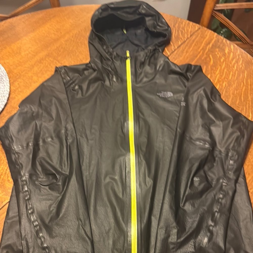 The North Face Black and Yellow Performance Jacket with Hood